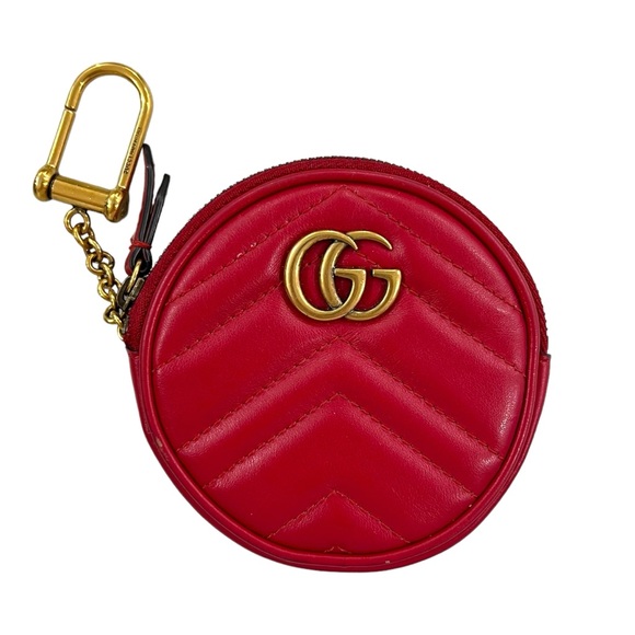 Gucci Handbags - Gucci GG Marmont Round Key Pouch Wallet
